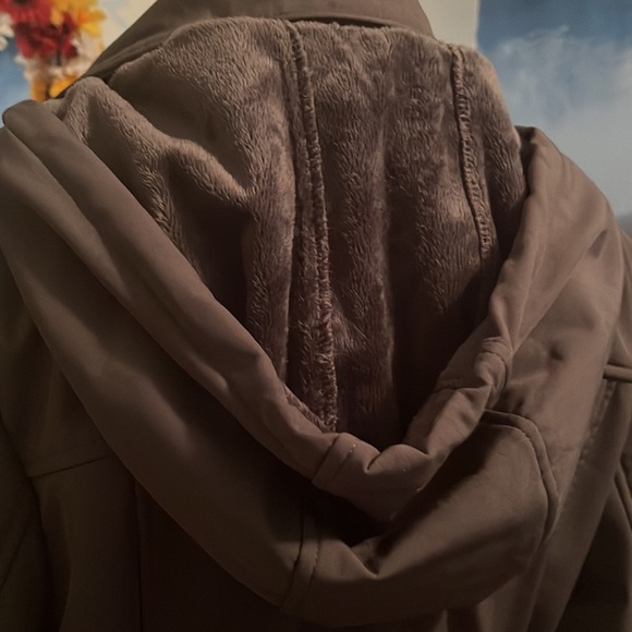 Michael Kors Gray lined winter jacket size Large with removable hood. - Picture 8 of 10
